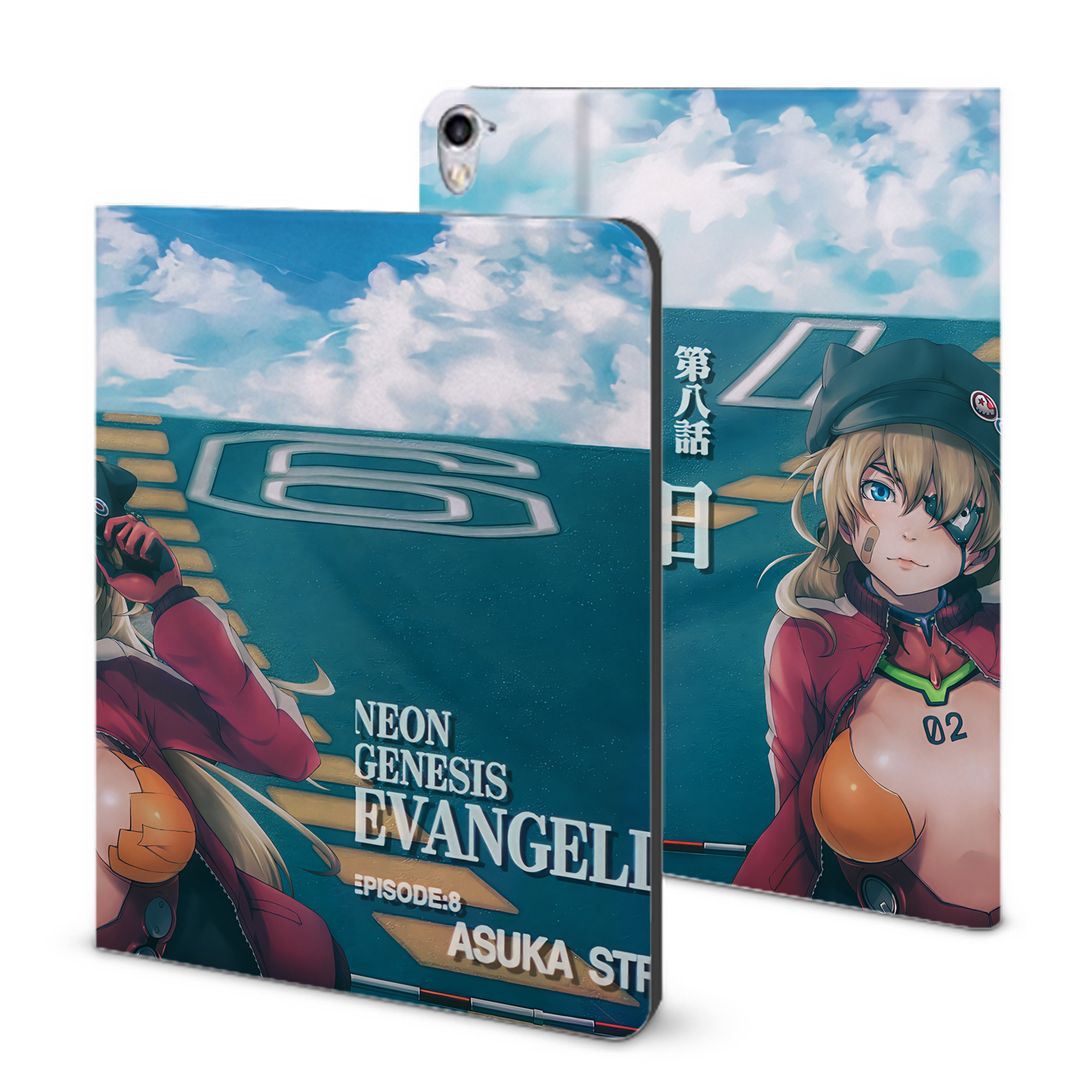 （画像用） EVA 新世紀エヴァンゲリオン IPad ケース ブック型 PUレザー TPU 耐衝撃 軽量 薄型 ペン収納なし 全面保護 IPad 各モデル対応